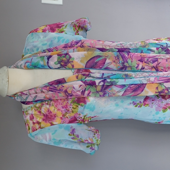 Floral reversible Dress Midi Size L - Picture 13 of 14